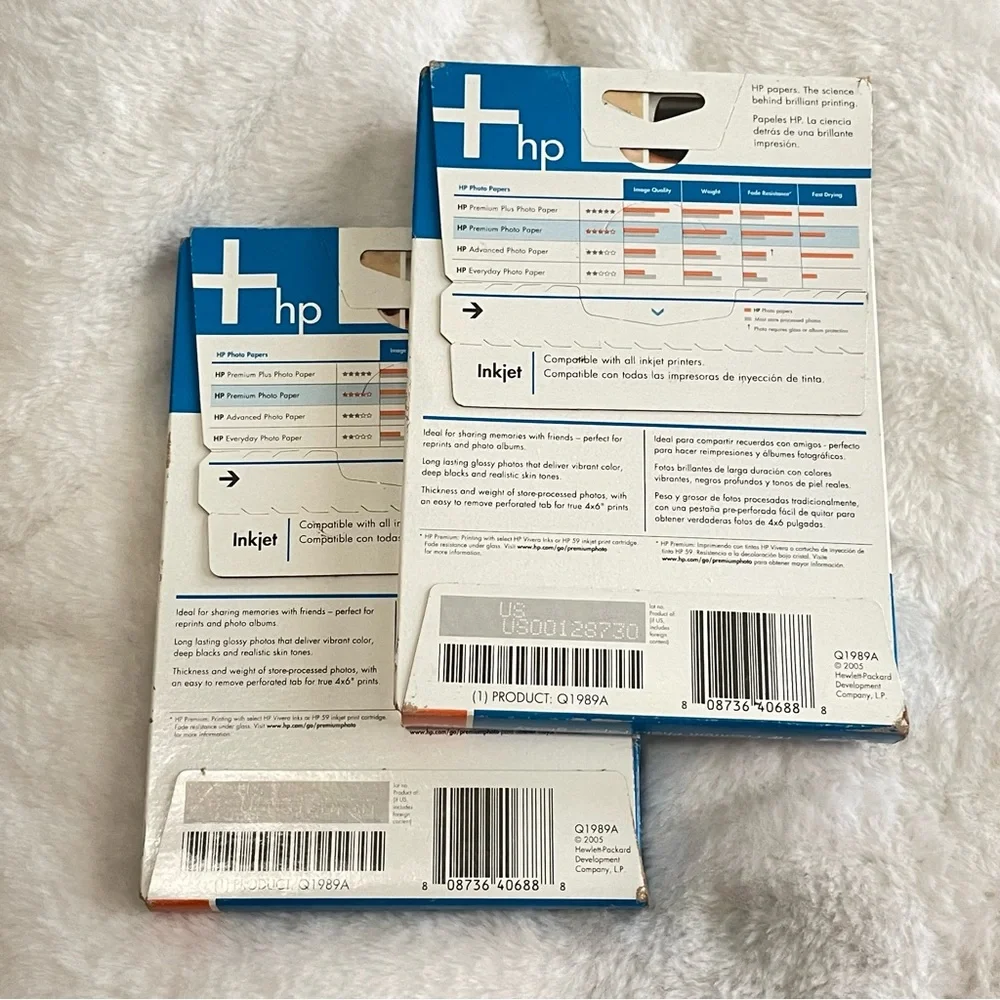 HP Premium Photo Paper 60 Sheets 4x6 set of 2 New